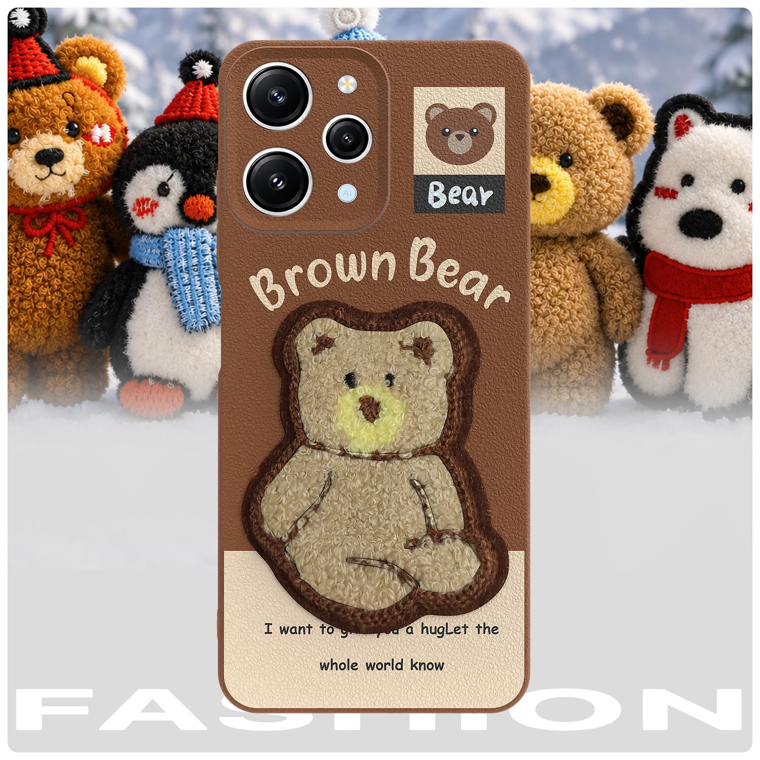 Pikkme brown mobile back cover for Redmi 12 4G – photo 7