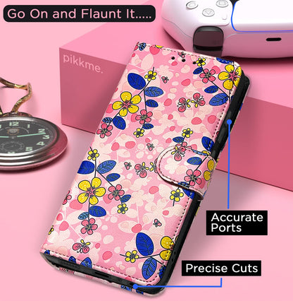 Samsung M04 flip cover in pink flower by Pikkme – photo 7