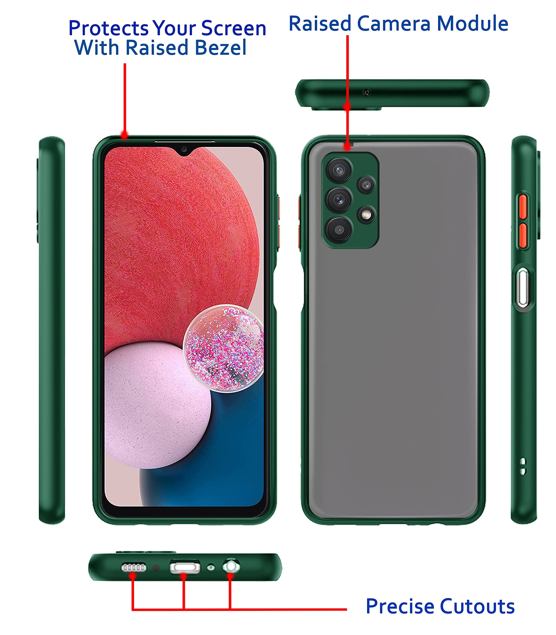 Samsung A13 4G Hybrid mobile cover in green by Pikkme – photo 2