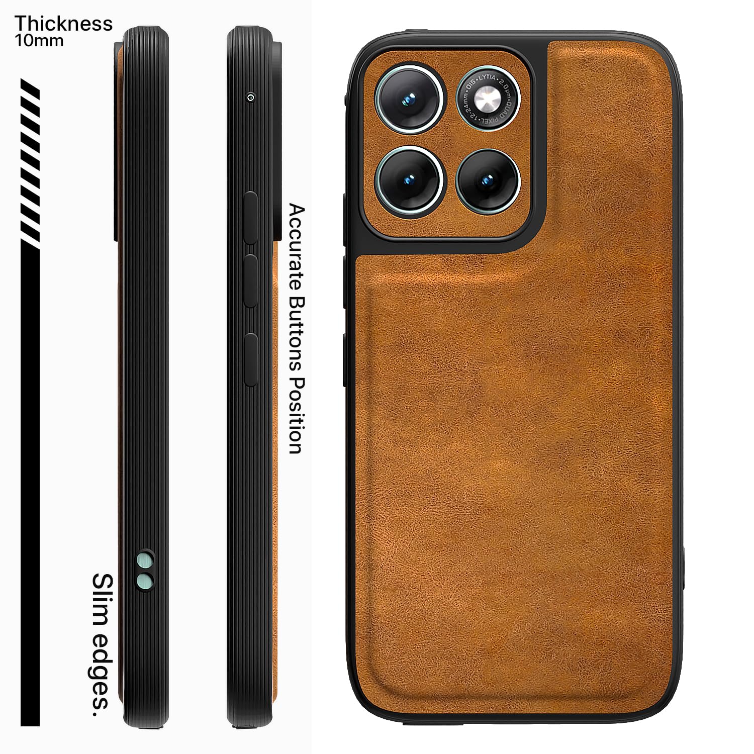 Pikkme brown mobile back cover for Moto Edge 70 Fusion 5G – photo 3