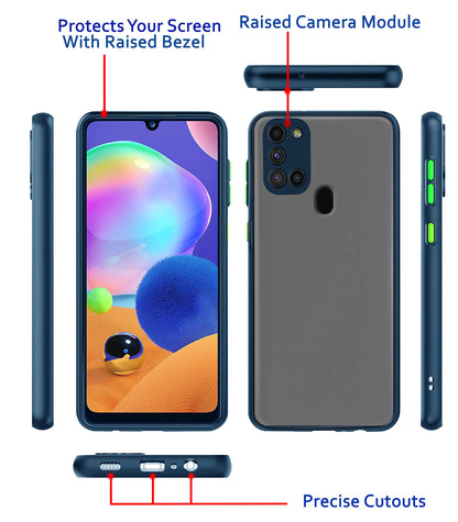 Samsung A21s Matte mobile cover in blue by Pikkme – photo 3