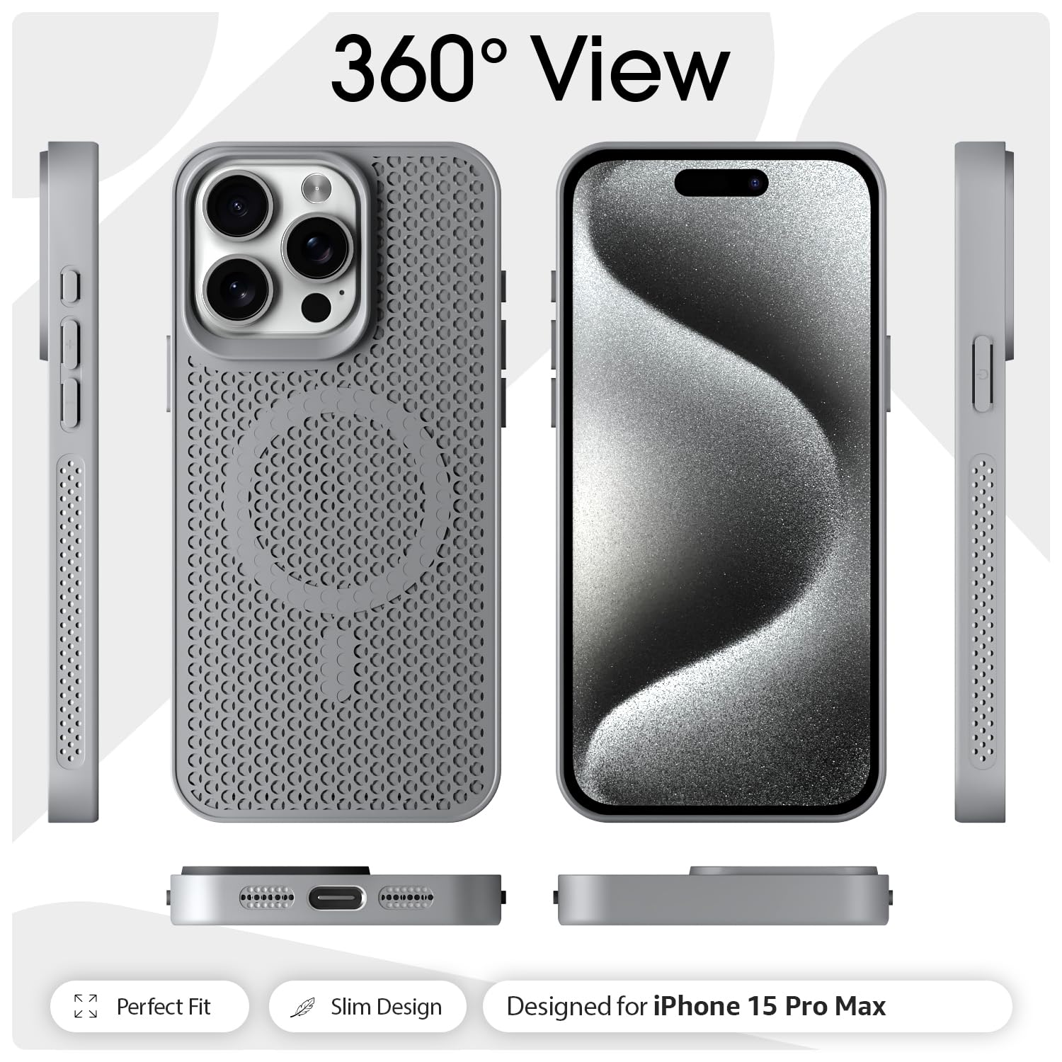 Pikkme grey MagSafe back cover for iPhone 15 Pro – photo 3