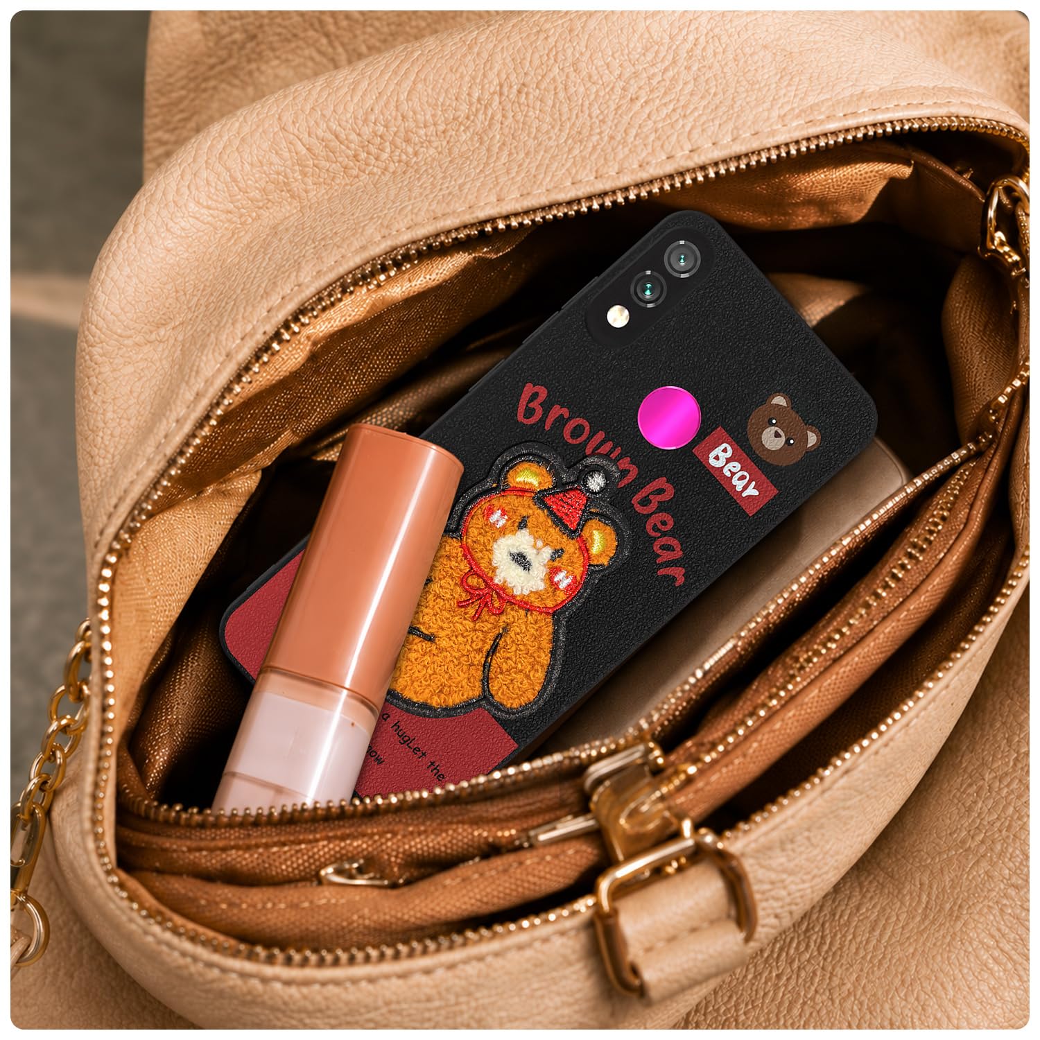 Redmi Note 7 Pro/Note 7/Note 7s Plush Patch mobile back cover in cherry by Pikkme – photo 5