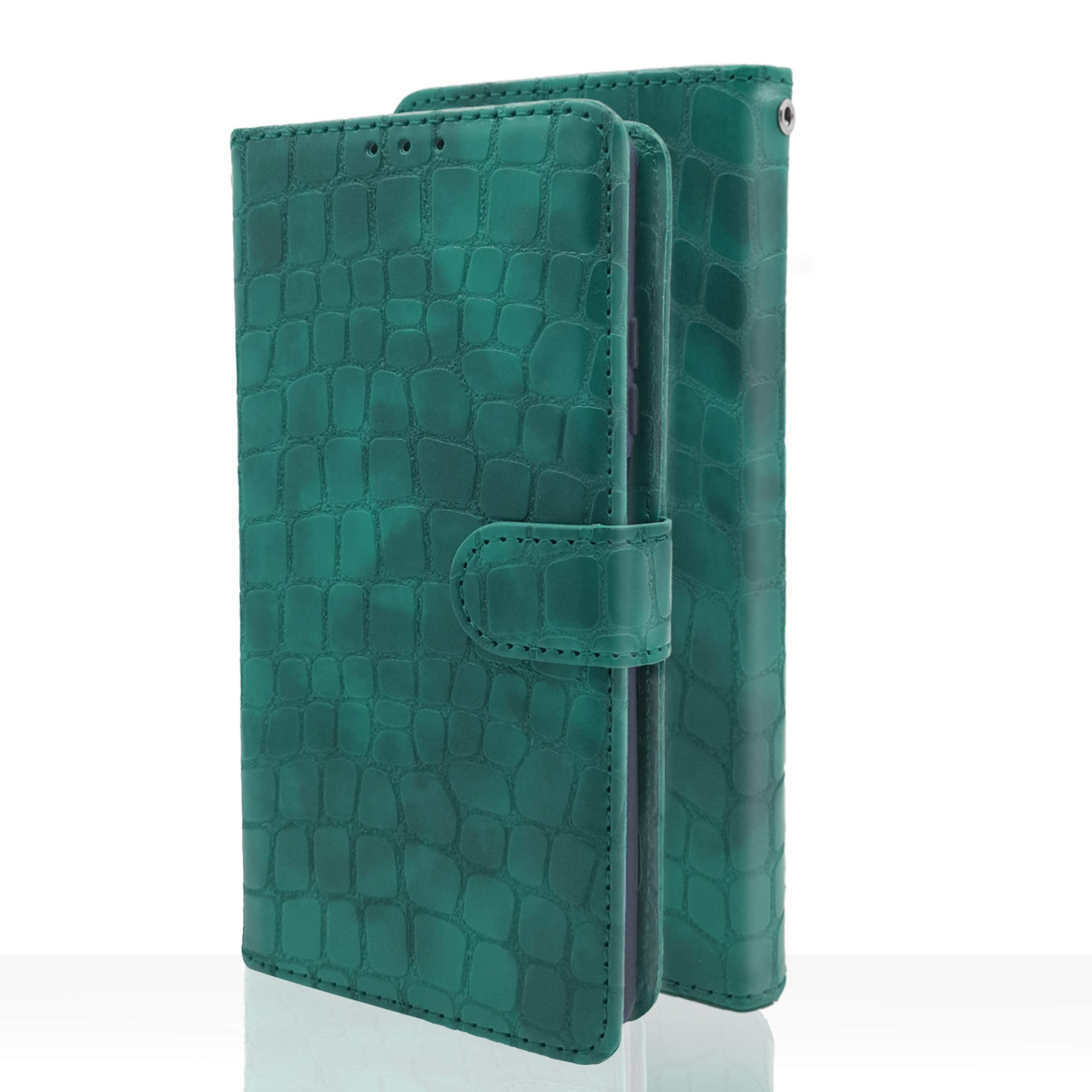 Samsung M02 Wallet mobile flip cover in green by Pikkme