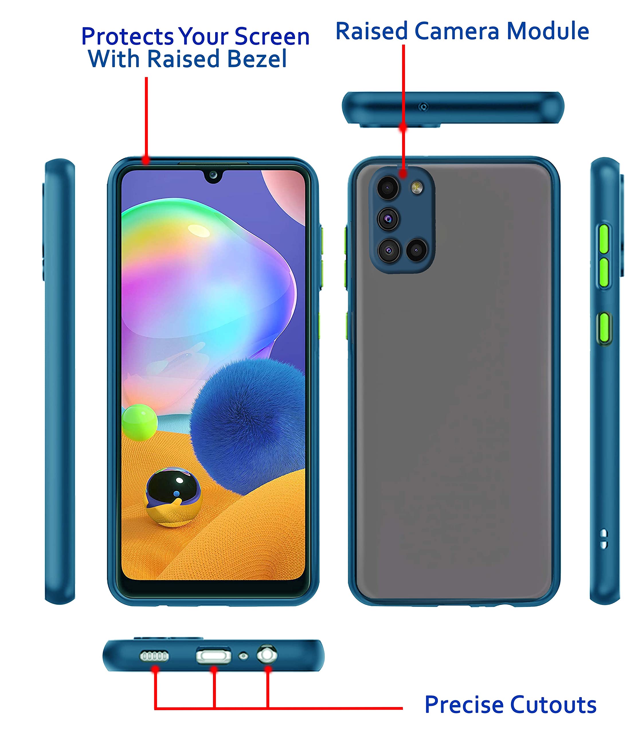 Blue mobile back cover for Samsung A31 – Pikkme – photo 3