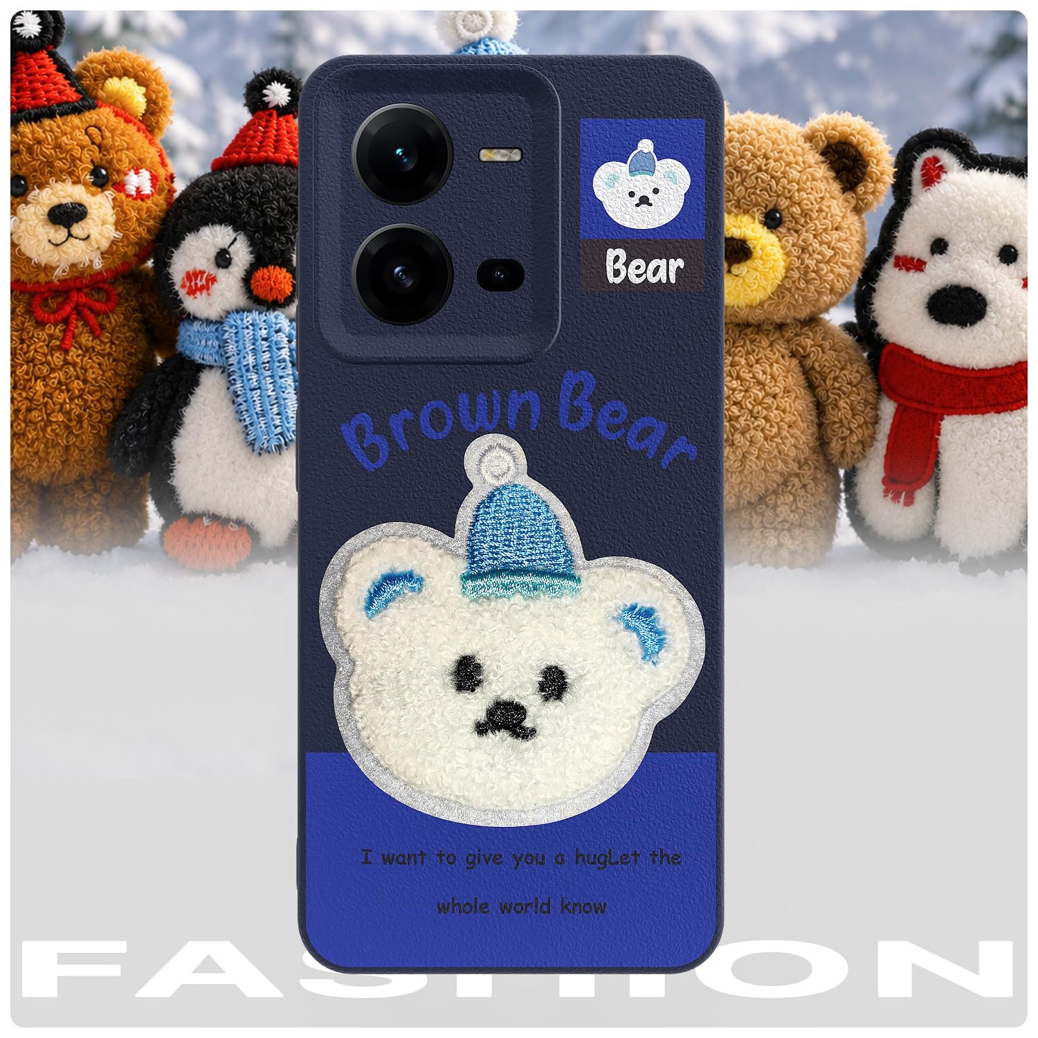 Pikkme blue Plush Patch mobile back cover for Vivo V25 5G – photo 7