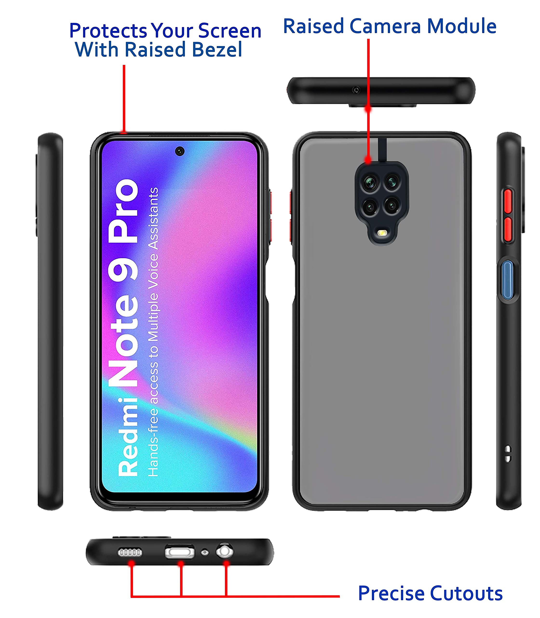 Pikkme tpu, black Matte mobile back cover for Redmi Note 10 Lite/Note 9 Pro/Note 9 Pro Max – photo 3