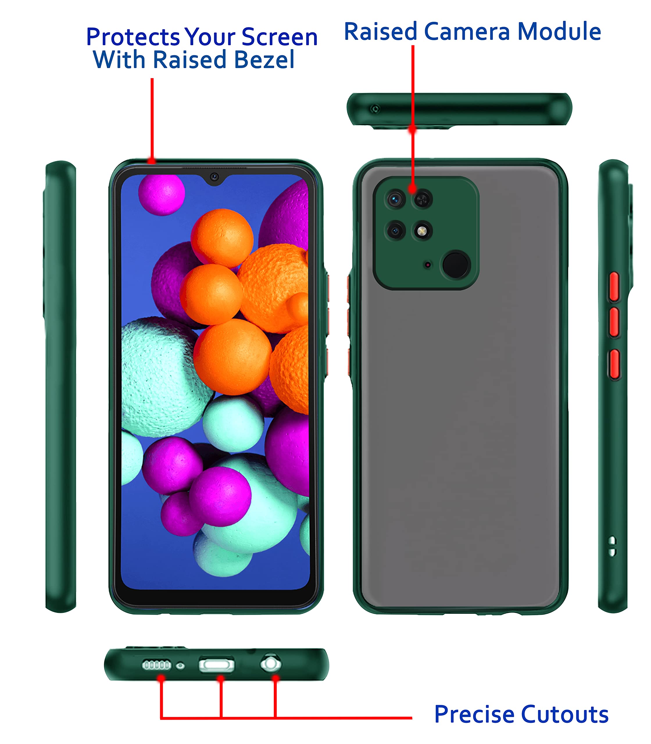 Pikkme green Hybrid back cover for Redmi 10 – photo 3