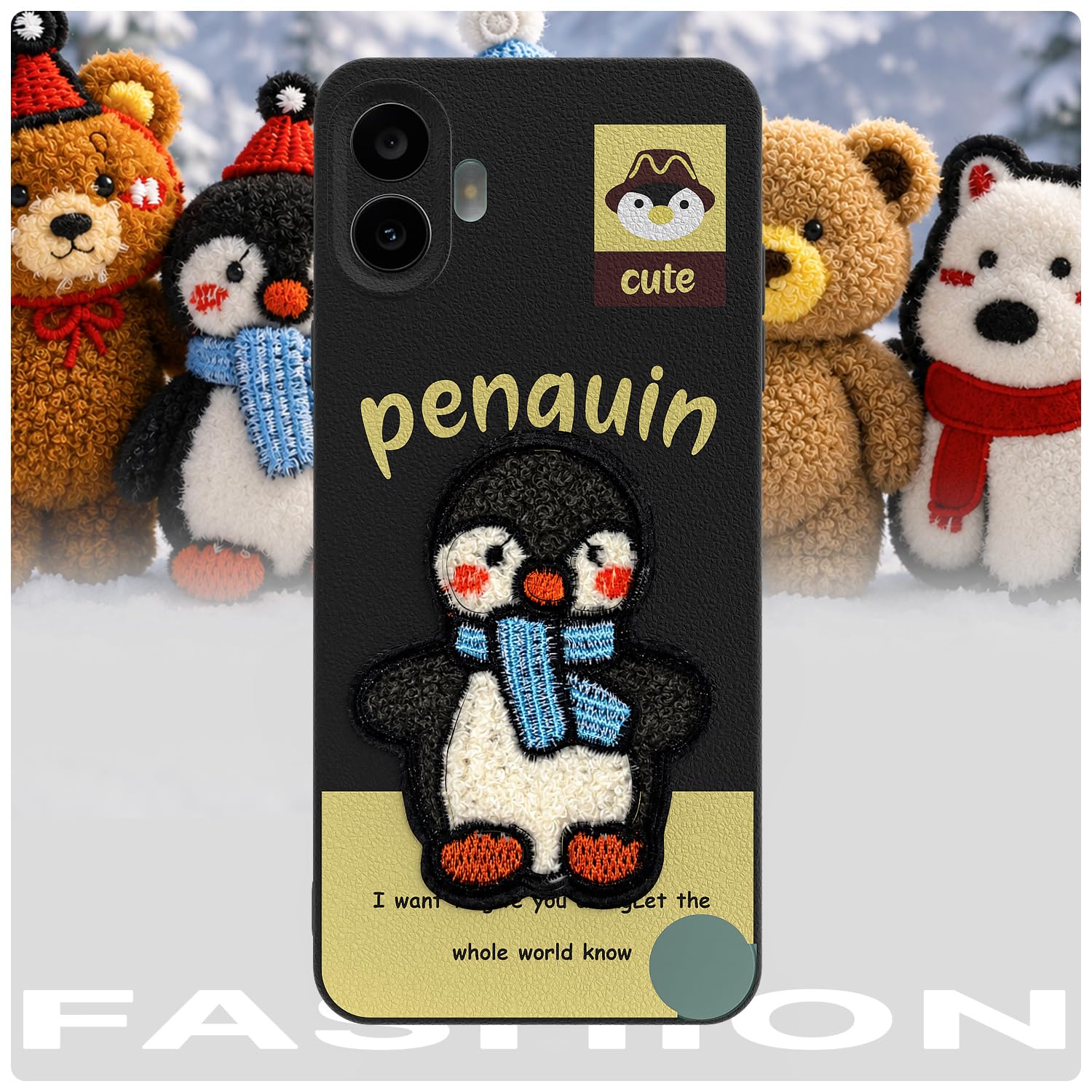Pikkme black Plush Patch back cover for CMF Phone 1 – photo 7