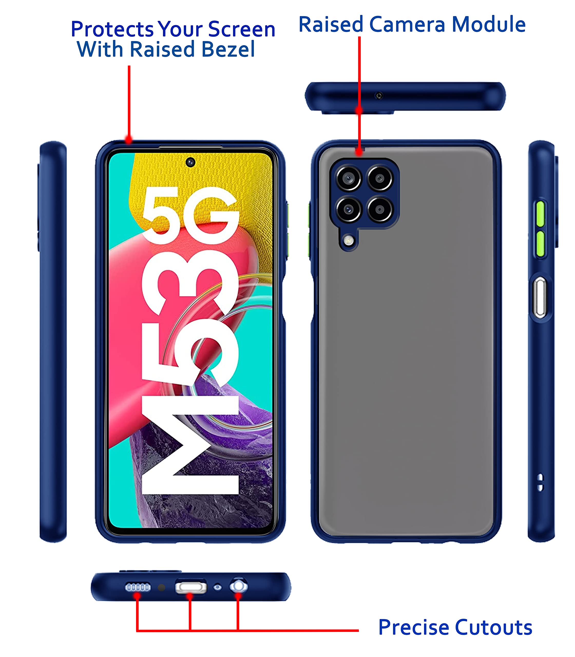 Pikkme Samsung M53 5G blue mobile cover – photo 2