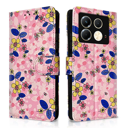 Pikkme pink flower Wallet mobile flip cover for Infinix Note 40 5G