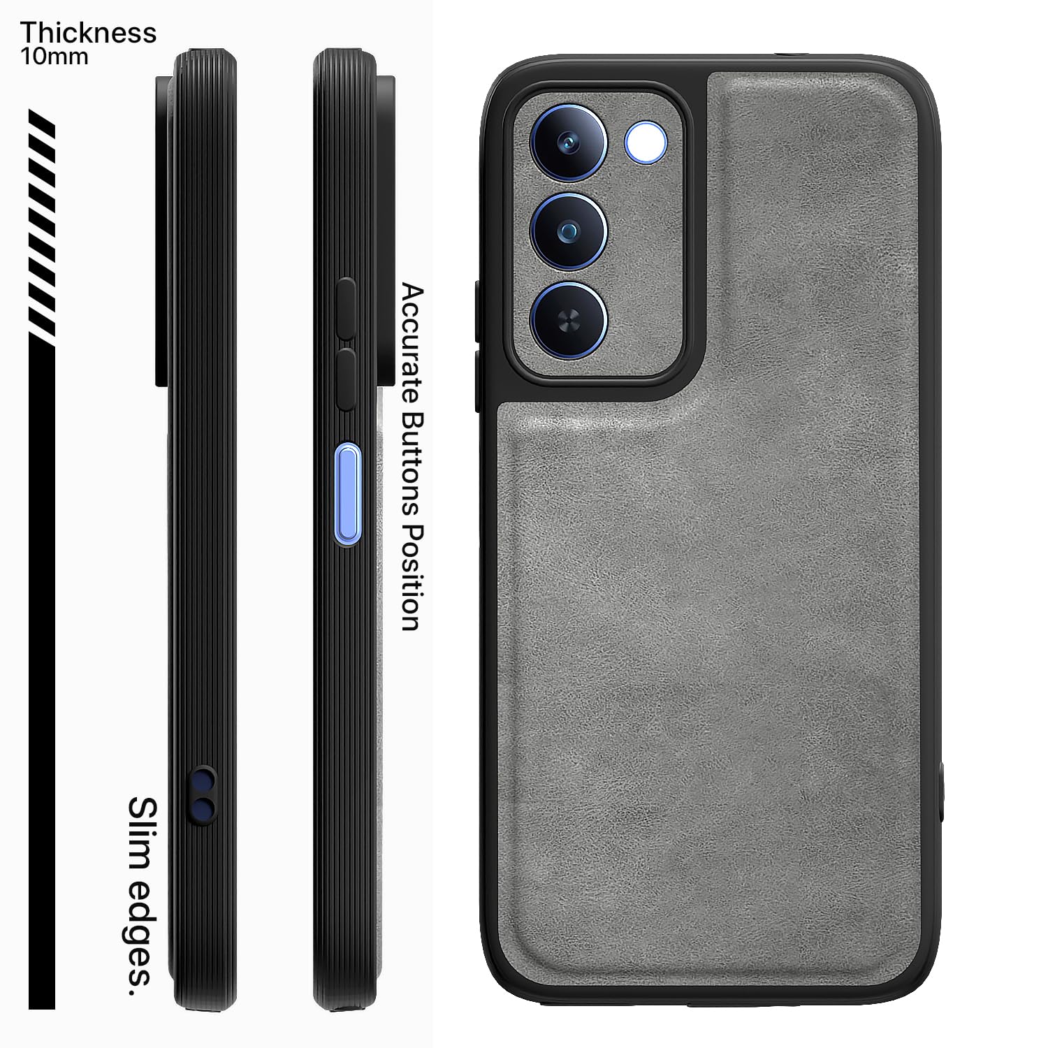 Realme P4 Lite 5G mobile back cover in grey by Pikkme – photo 3