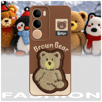 Brown Plush Patch phone cover for Vivo Y19s/Y29 5G – Pikkme – photo 7