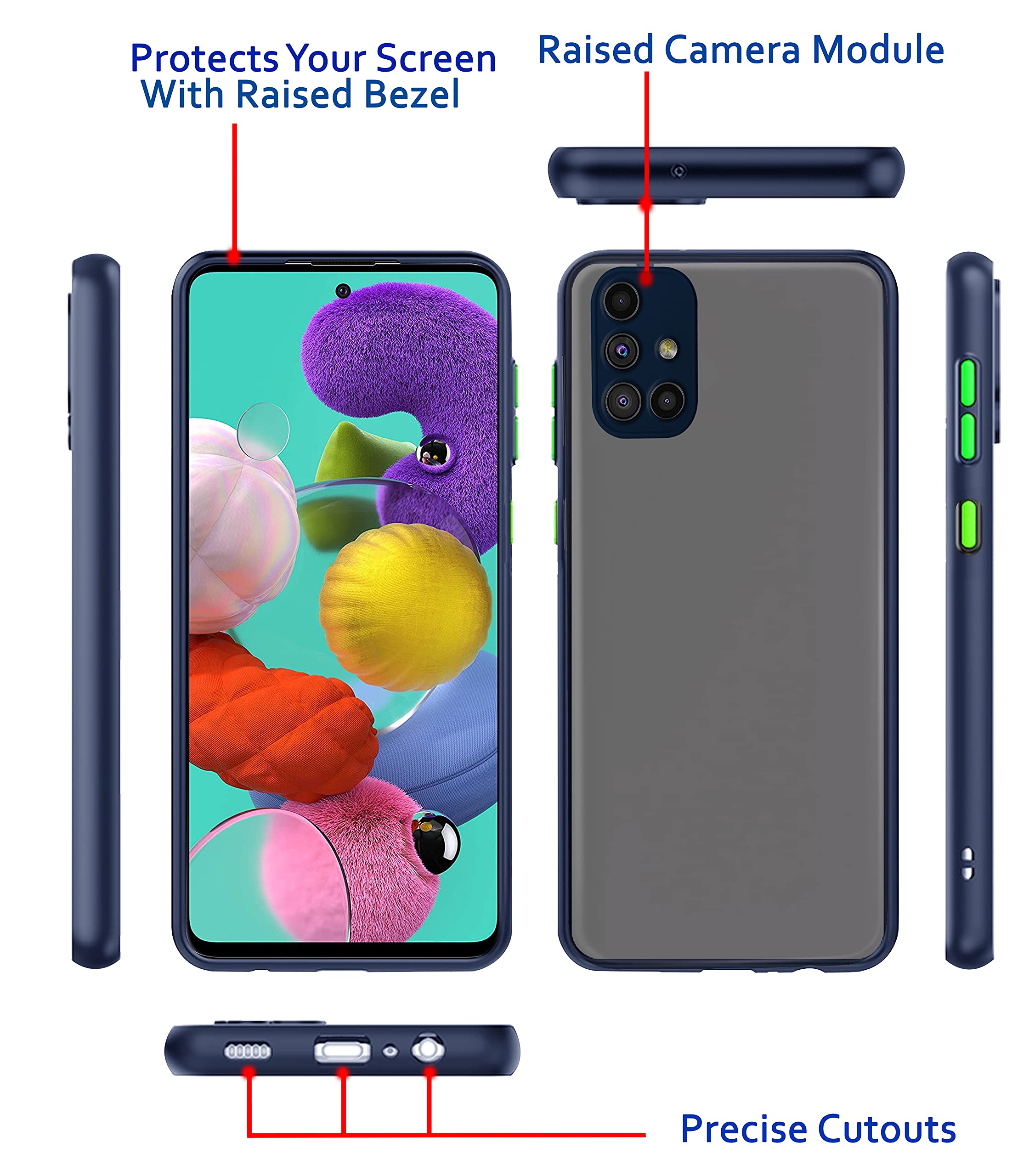 Blue phone cover for Samsung A51 – Pikkme – photo 3