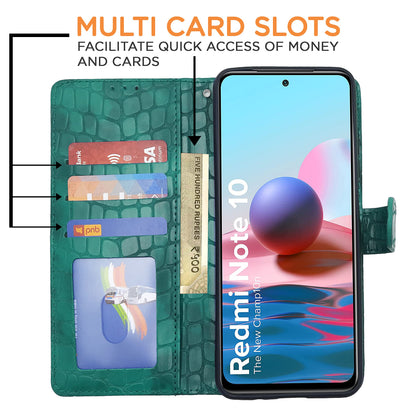 Green flip cover for Redmi Note 10/Note 10s – Pikkme – photo 4