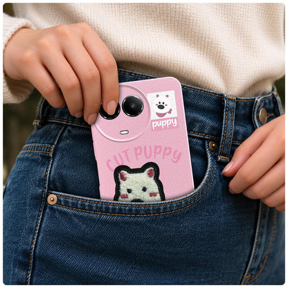Pink Plush Patch back cover for Realme 11/11X 5G/Narzo 60X 5G – Pikkme – photo 4