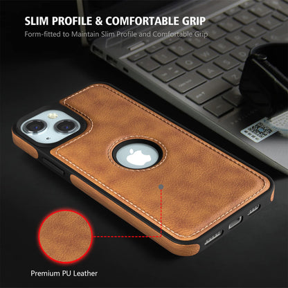 Pikkme iPhone 15 Plus Leather brown back cover – photo 3