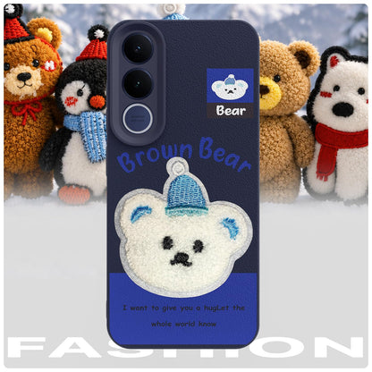 Pikkme Vivo V70 FE 5G Plush Patch blue mobile cover – photo 7