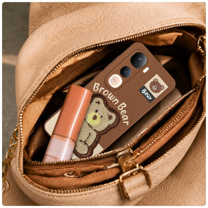 Pikkme brown Plush Patch back cover for Vivo Y400 Pro 5G – photo 5