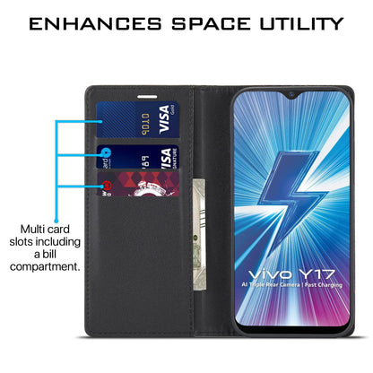 Vivo Y12/Y15/Y17/U10 mobile flip cover in black by Pikkme – photo 3
