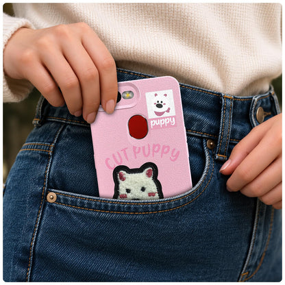 Pikkme pink Plush Patch back cover for Oppo F9/F9 Pro/A5/A5s/A7 – photo 4