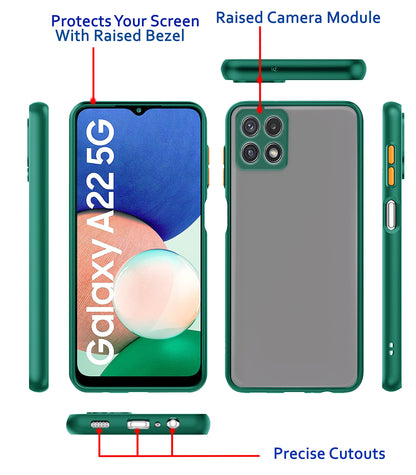 Green Matte mobile back cover for Samsung A22/F42 5G – Pikkme – photo 3