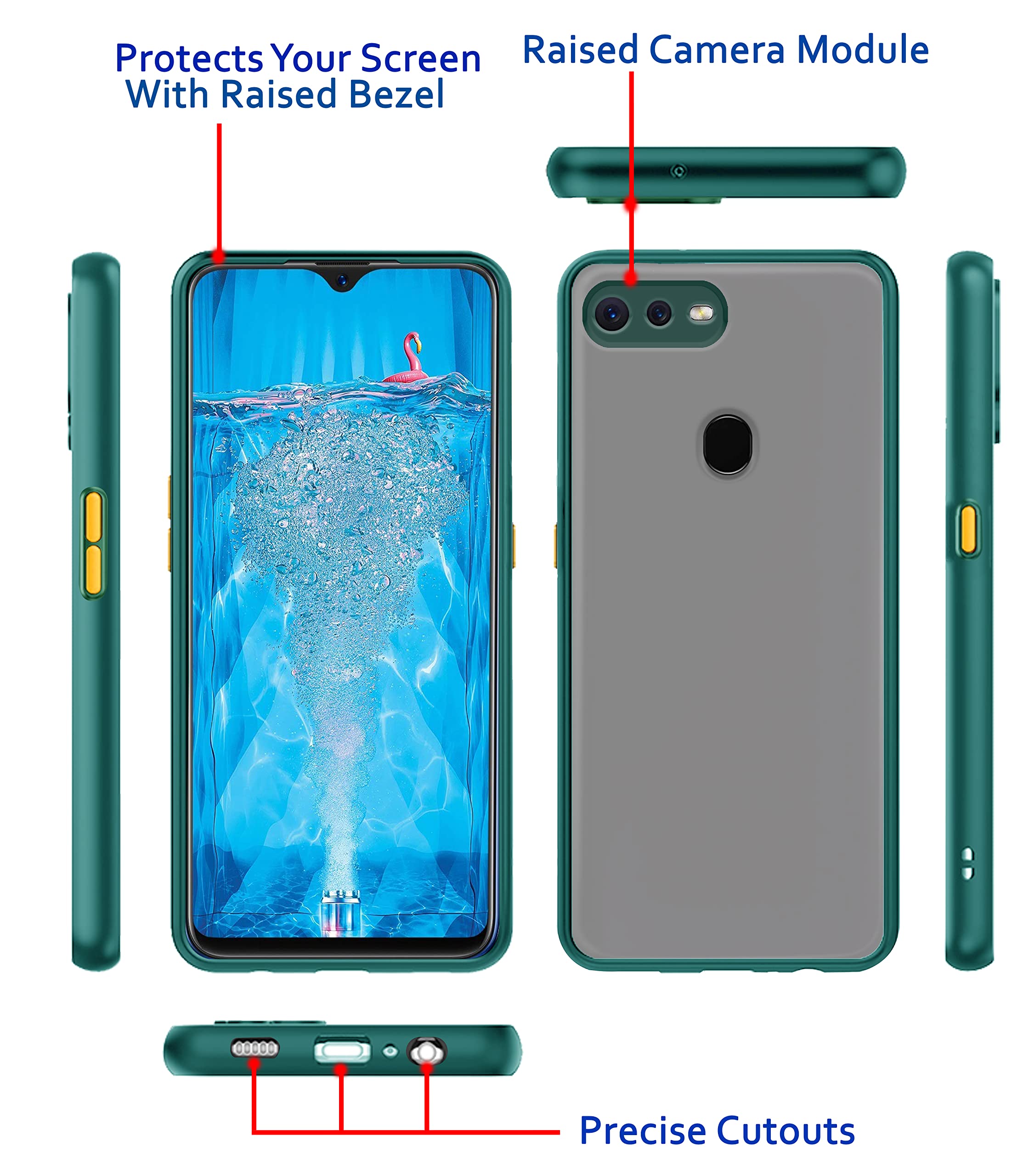 Oppo A7/A5s phone cover in green by Pikkme – photo 3