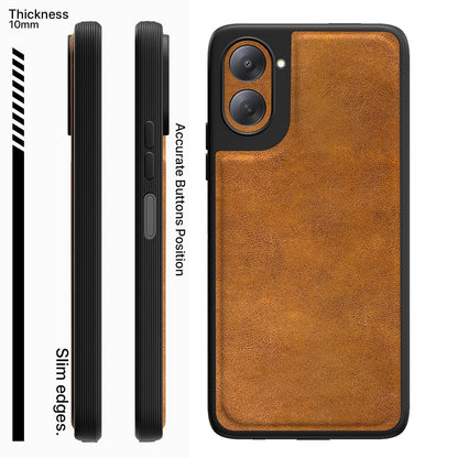 Redmi A7 5G Leather back cover in brown by Pikkme – photo 3