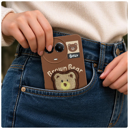 Pikkme Realme 11/11X 5G/Narzo 60X 5G Plush Patch brown mobile cover – photo 4