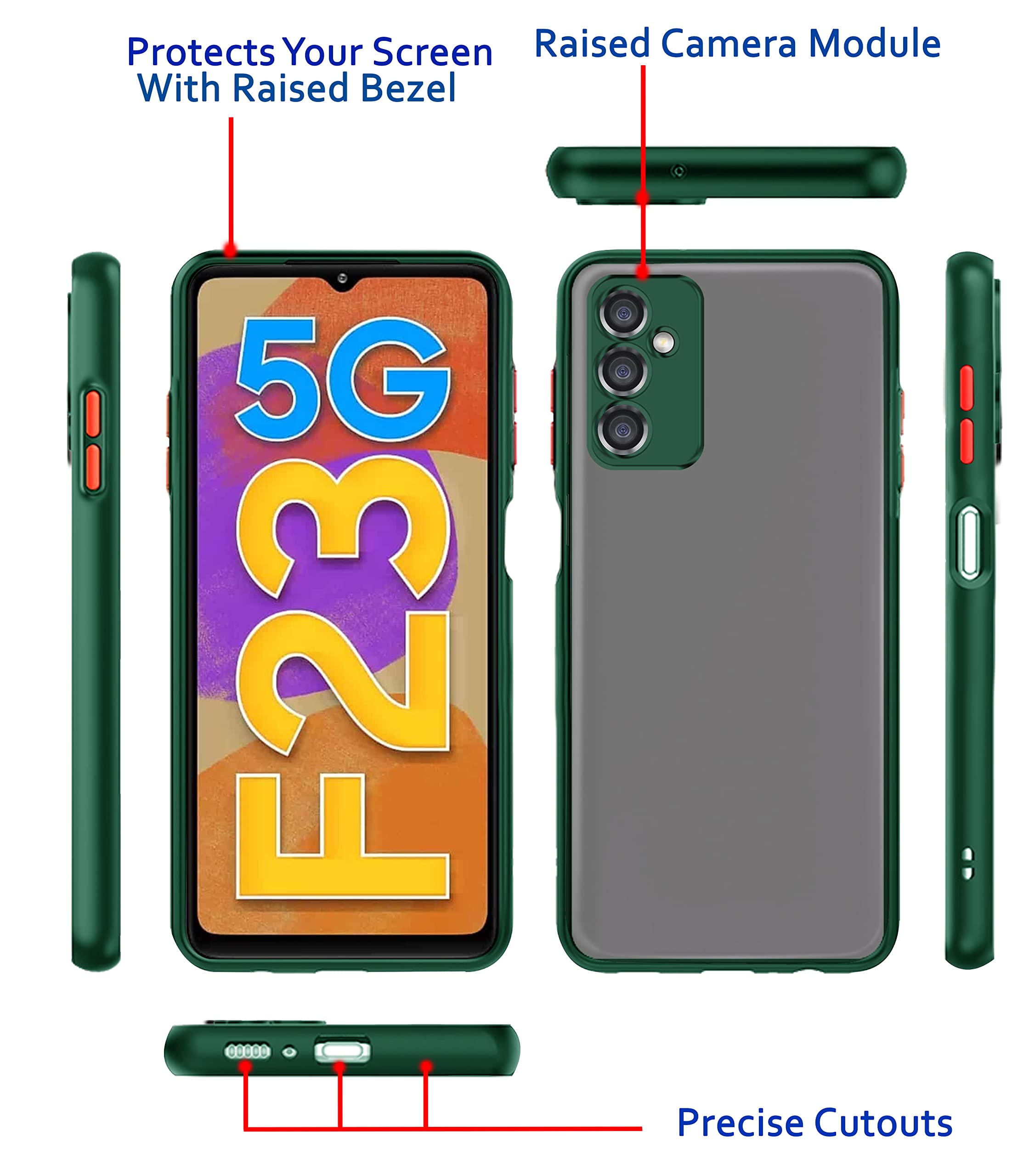 Samsung F23 5G back cover in green by Pikkme – photo 4