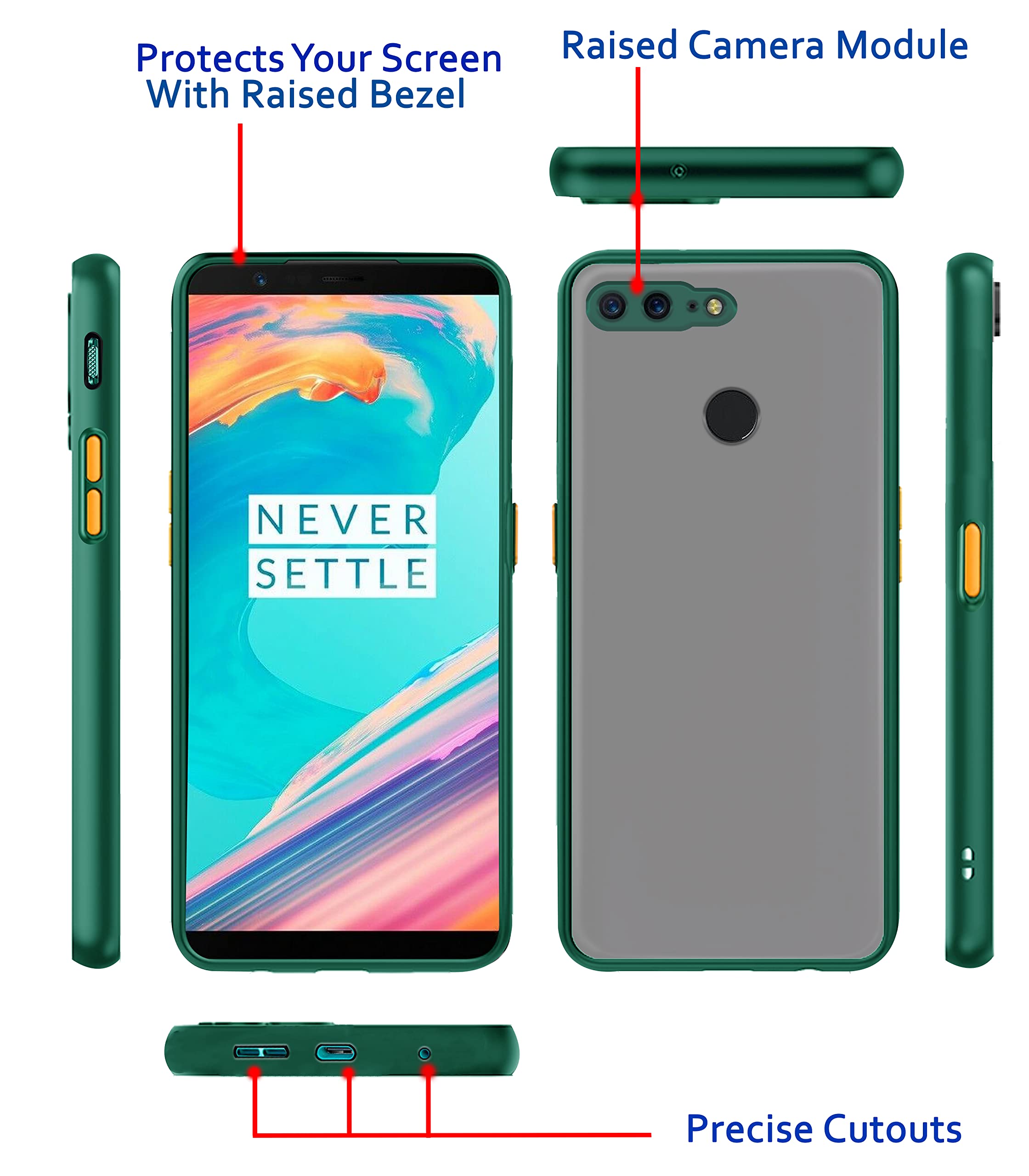 Green back cover for OnePlus 5T – Pikkme – photo 3