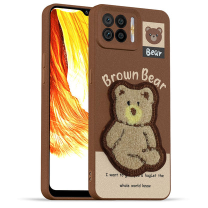 Pikkme brown mobile cover for Oppo F17