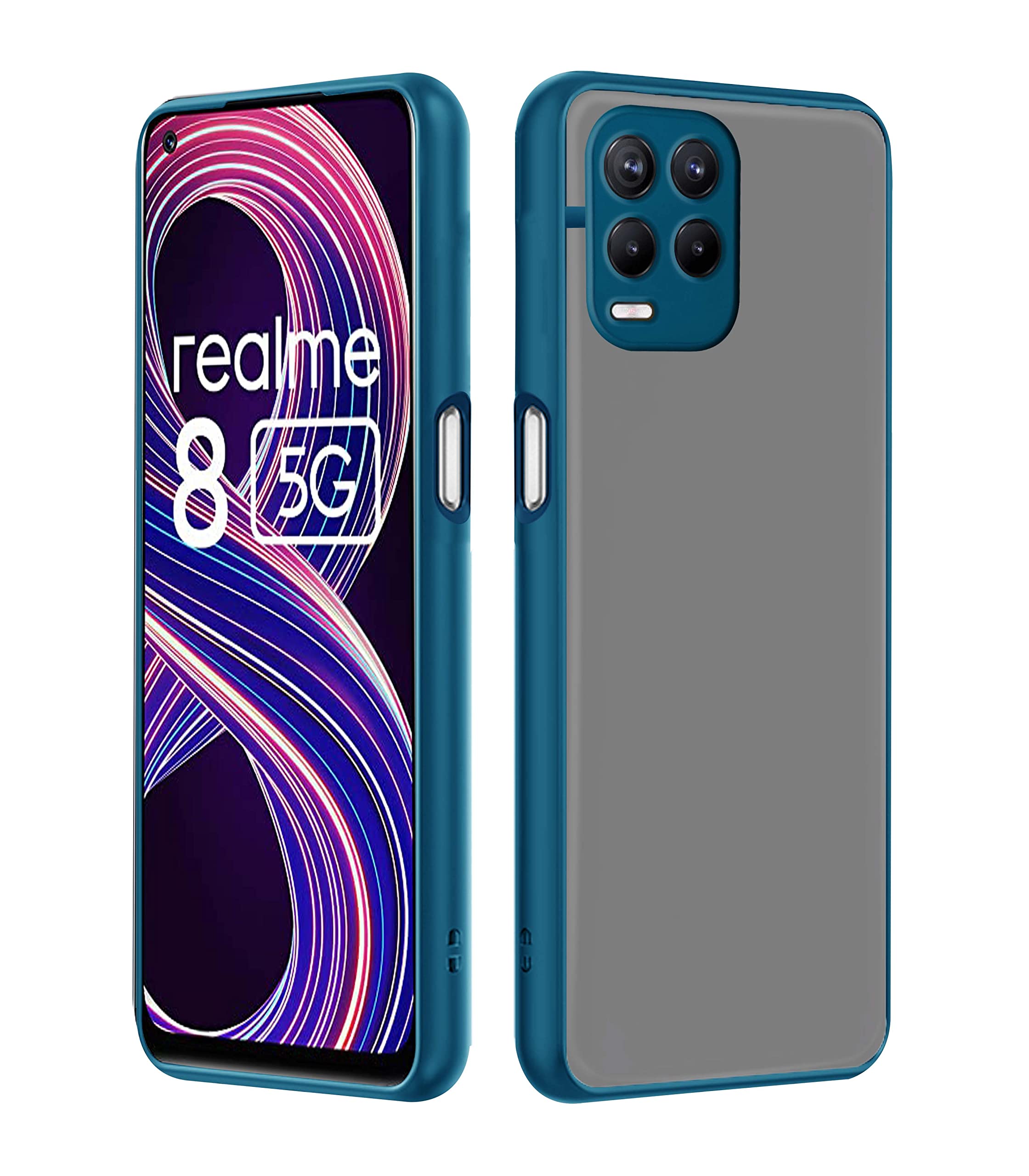 Pikkme blue back cover for Realme 8/8s/Narzo 30 5G