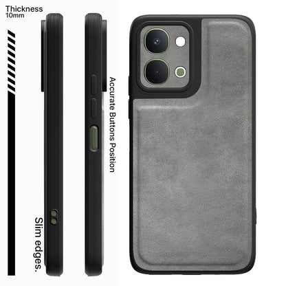 Pikkme Vivo T5x/Y51 Pro/iQOO Z11x 5G Leather grey back cover – photo 3