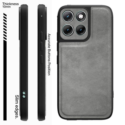 Pikkme grey Leather back cover for Moto Edge 70 Fusion 5G – photo 3