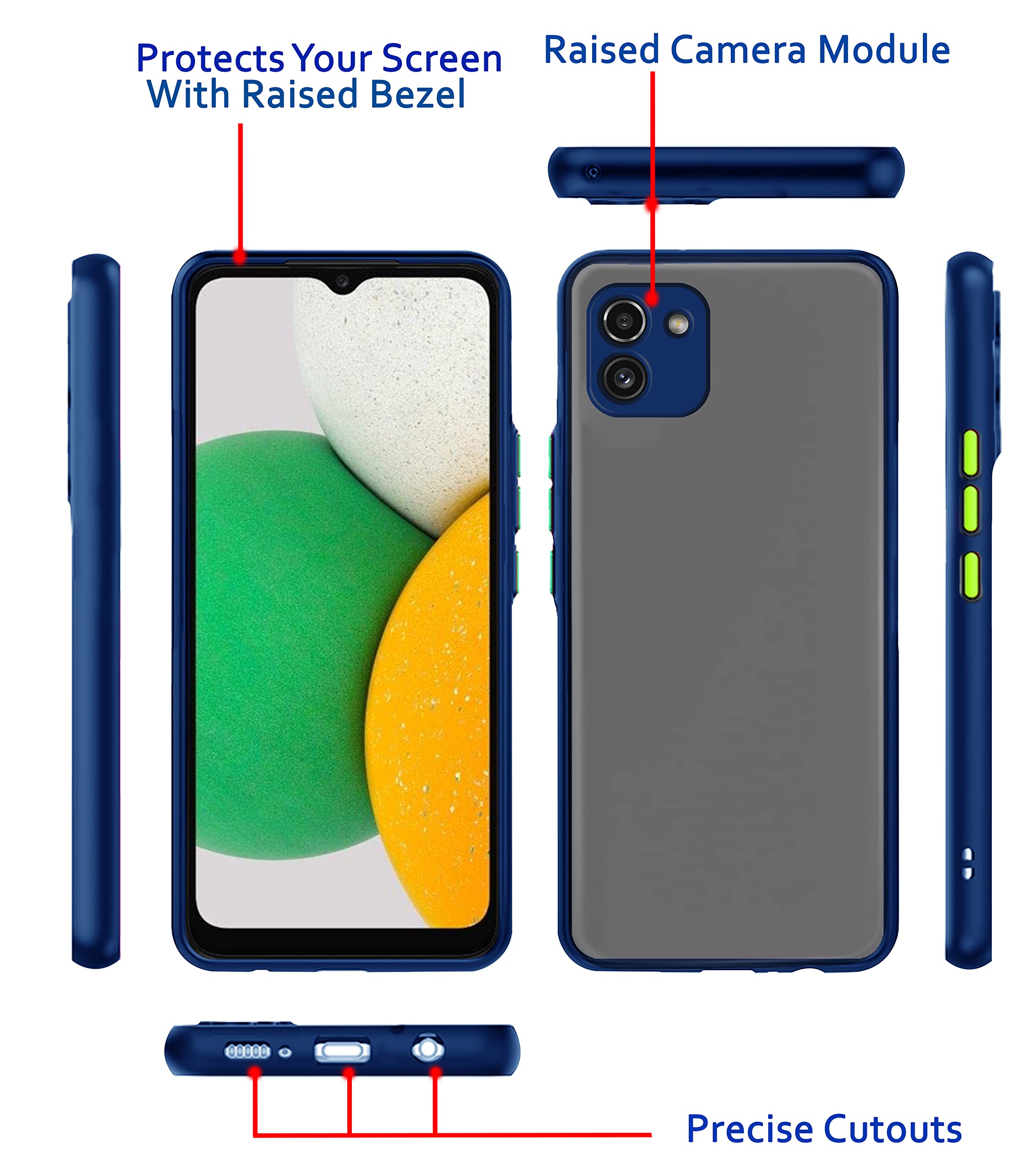 Samsung A03 phone cover in blue by Pikkme – photo 4