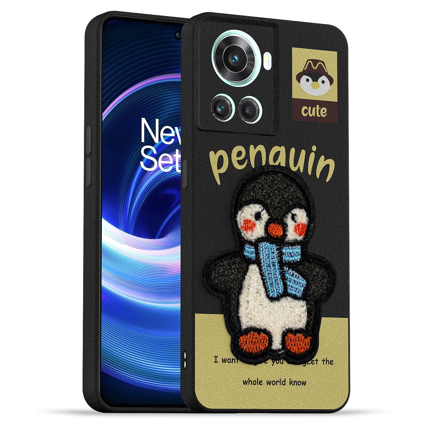 Black Plush Patch mobile back cover for OnePlus 10R/10R Prime 5G – Pikkme