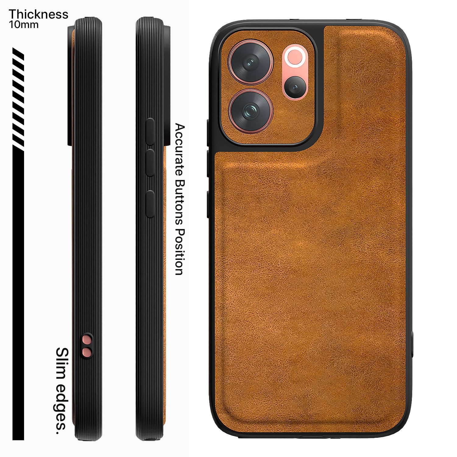 Pikkme Vivo V70 5G brown mobile back cover – photo 3