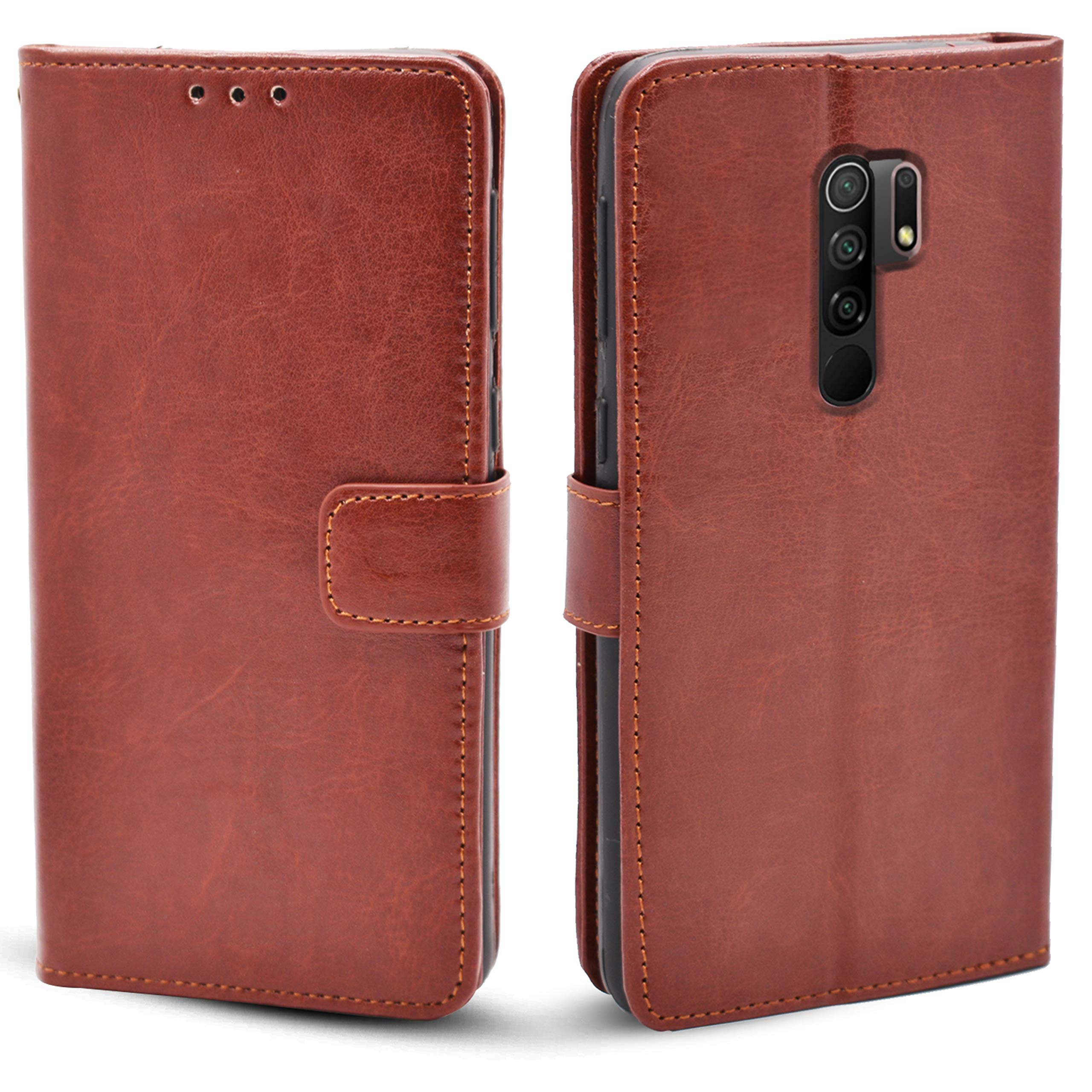 Brown mobile flip cover for Poco M2 – Pikkme