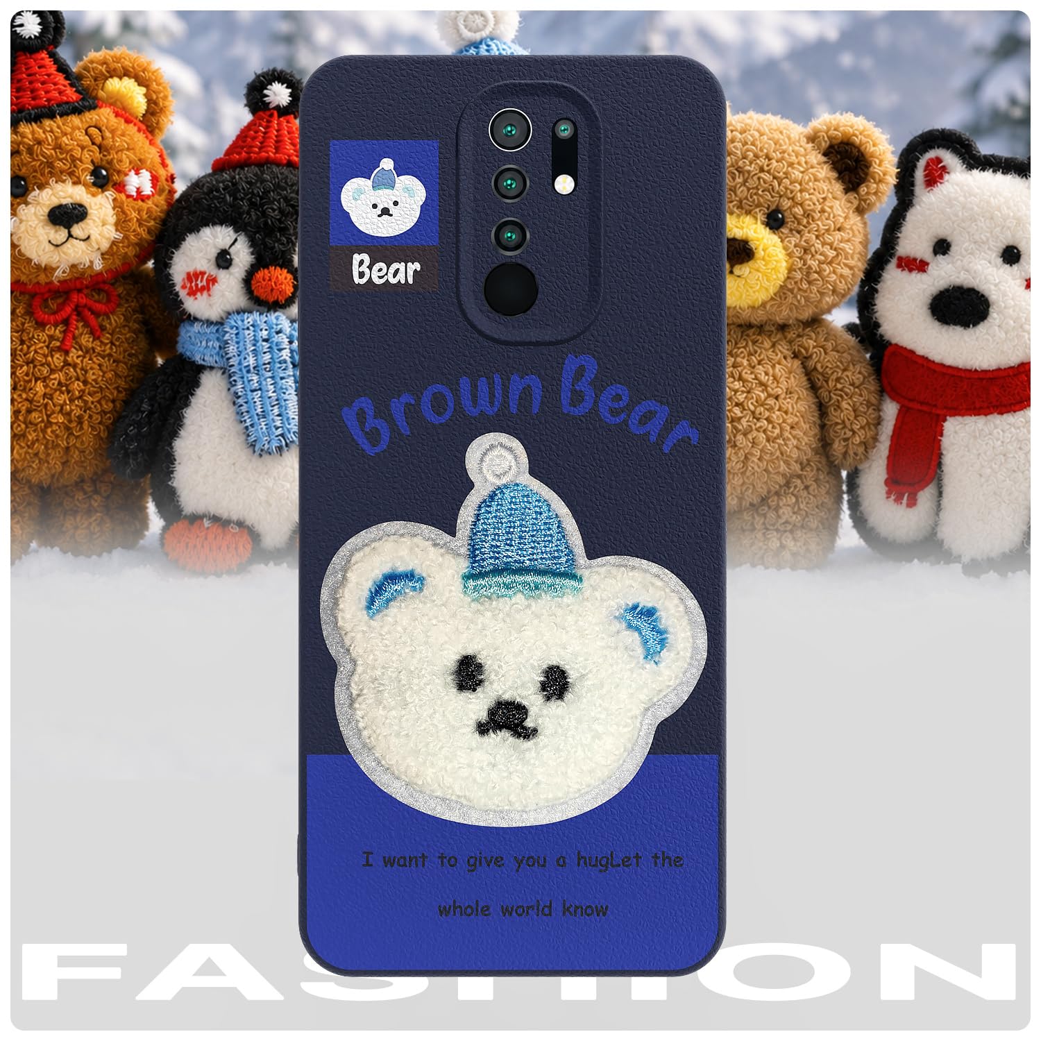 Pikkme blue Plush Patch phone cover for Redmi 9 Prime/Poco M2 – photo 7