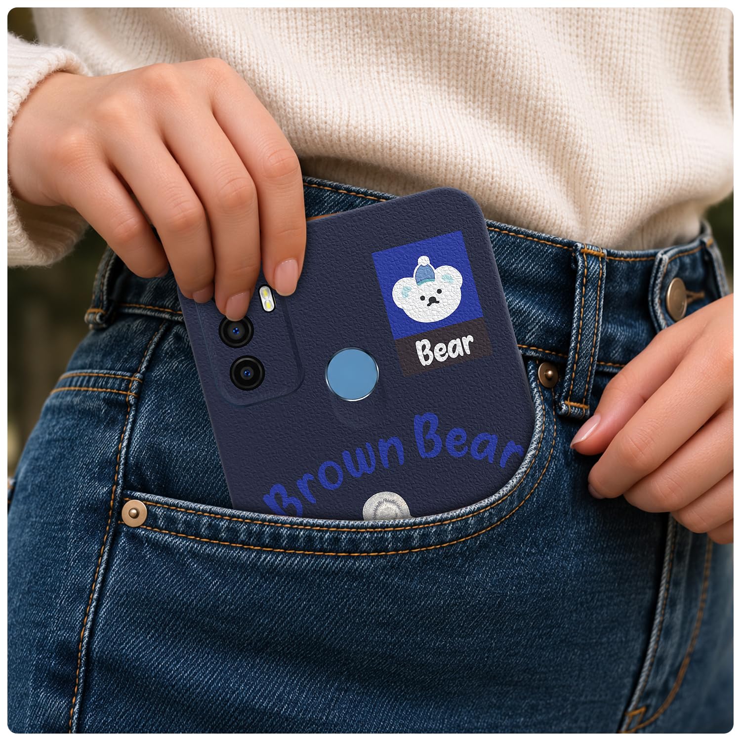 Pikkme Oppo A53 4G Plush Patch blue mobile cover – photo 4