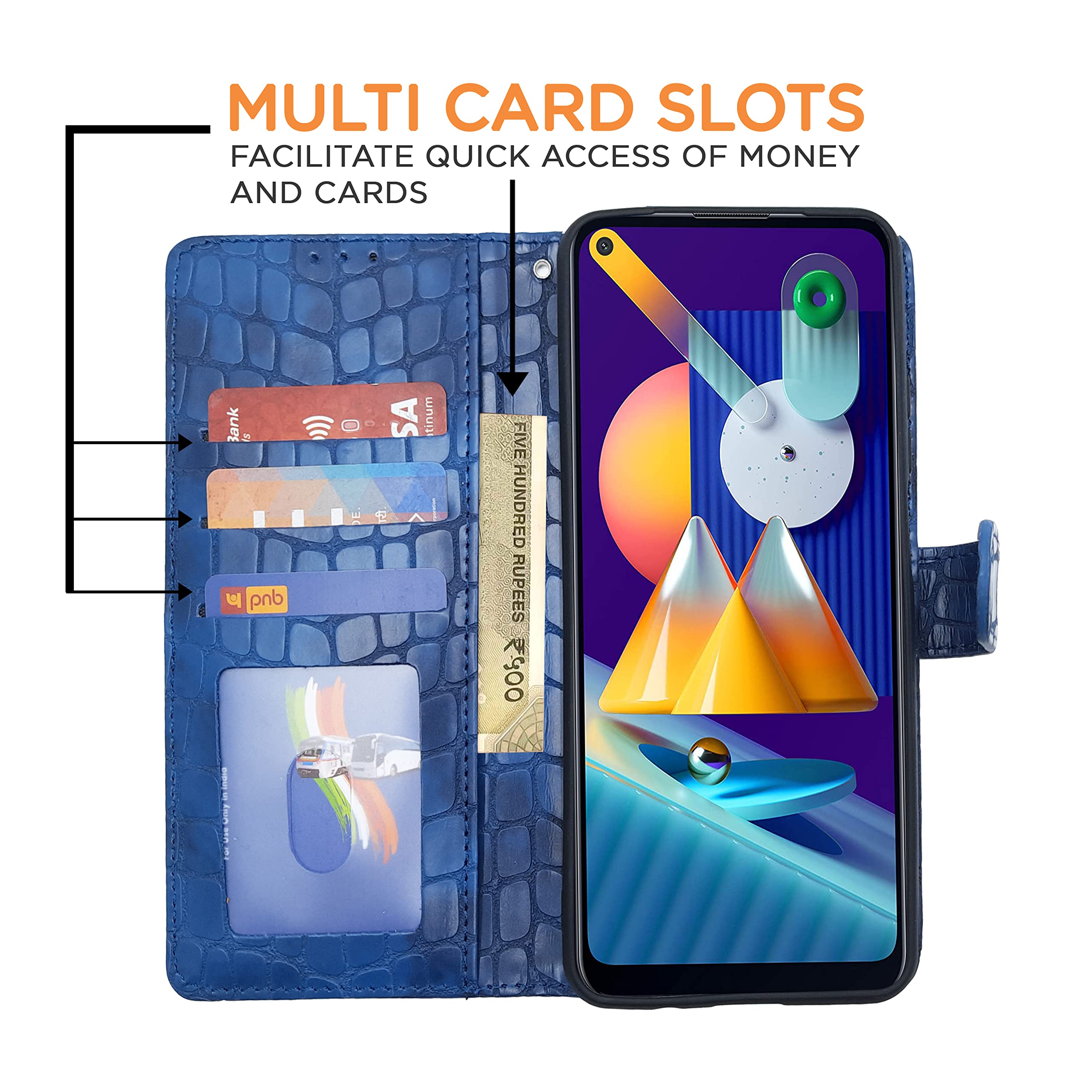 Pikkme blue mobile flip cover for Samsung M11 – photo 2