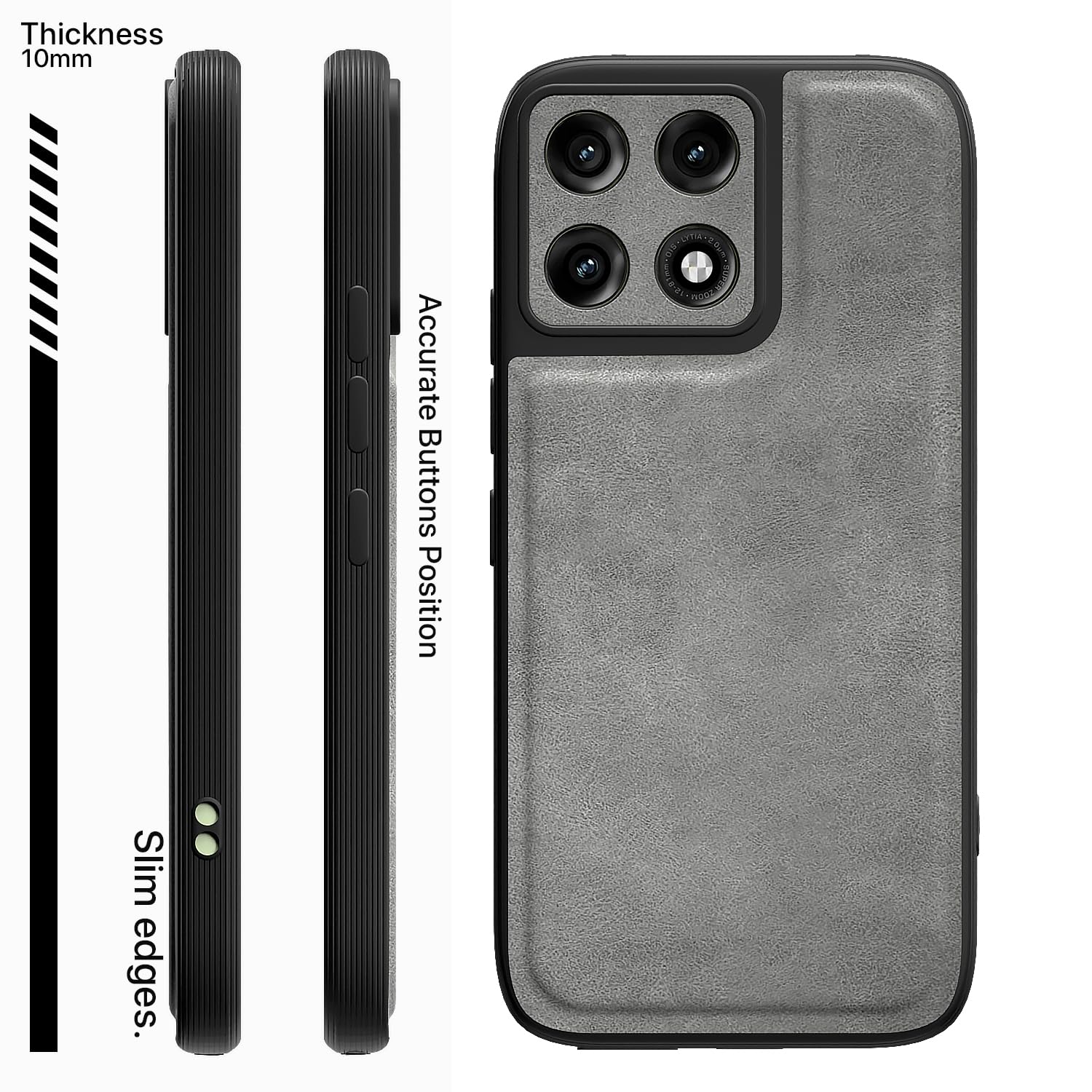 Pikkme grey mobile cover for Moto Edge 70 Pro 5G – photo 3