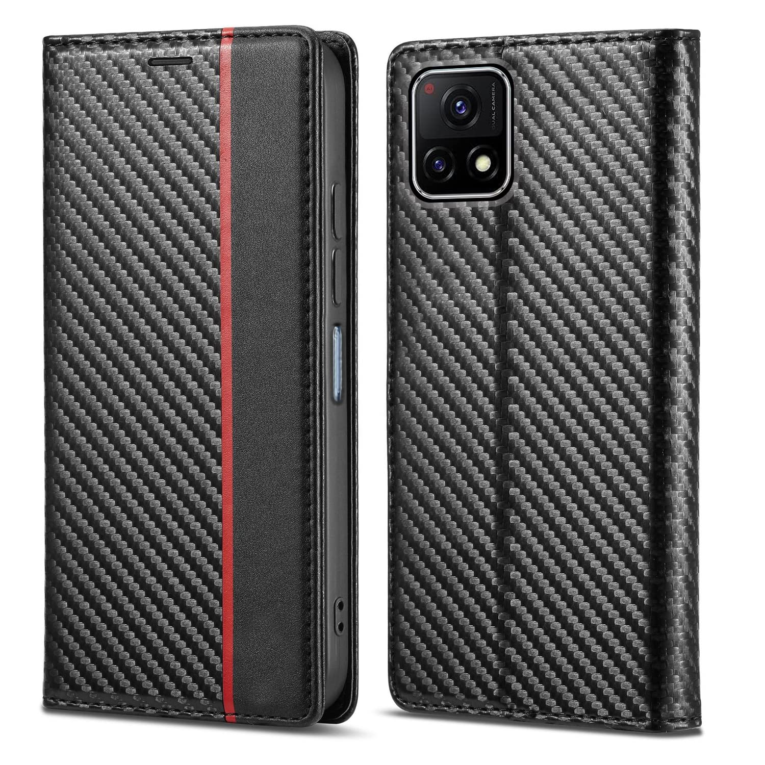 Black wallet flip cover for Vivo Y72 5G – Pikkme