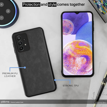 Pikkme grey Leather mobile back cover for Samsung A23 4G/A23 5G – photo 5