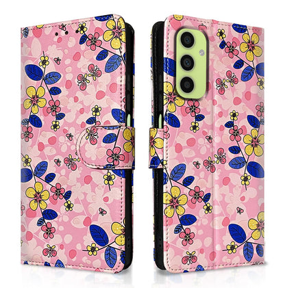 Samsung A05s mobile flip cover in pink flower by Pikkme