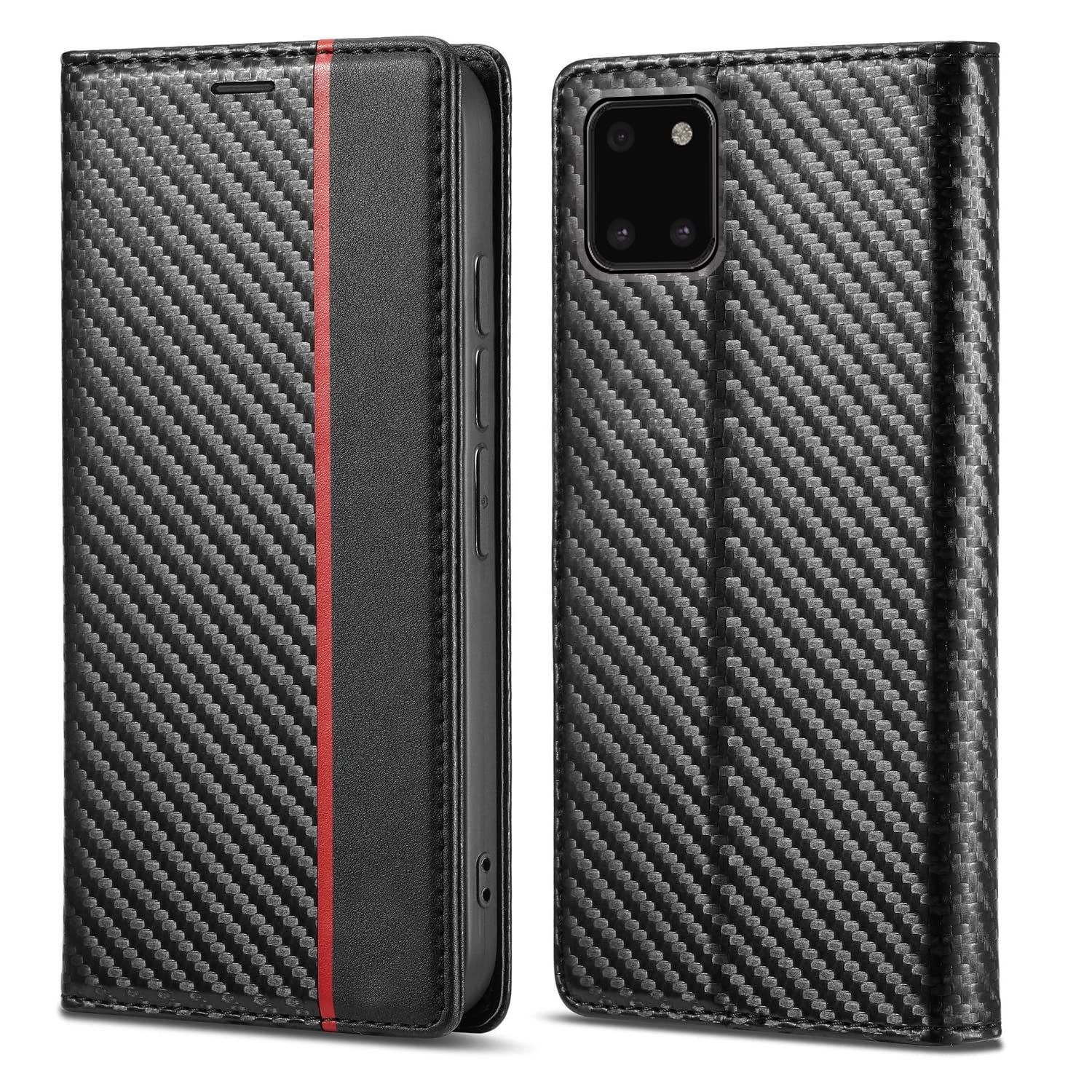 Samsung Note 10 Lite wallet flip cover in black by Pikkme