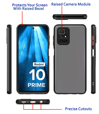 Redmi 10 Prime Hybrid back cover in black by Pikkme – photo 3