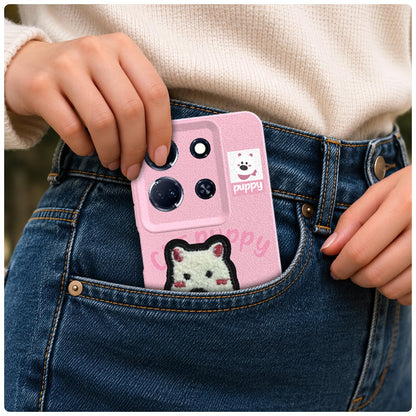 Pikkme Infinix Note 30 5G Plush Patch pink mobile cover – photo 4