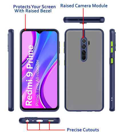 Redmi 9 Prime Matte back cover in blue by Pikkme – photo 3
